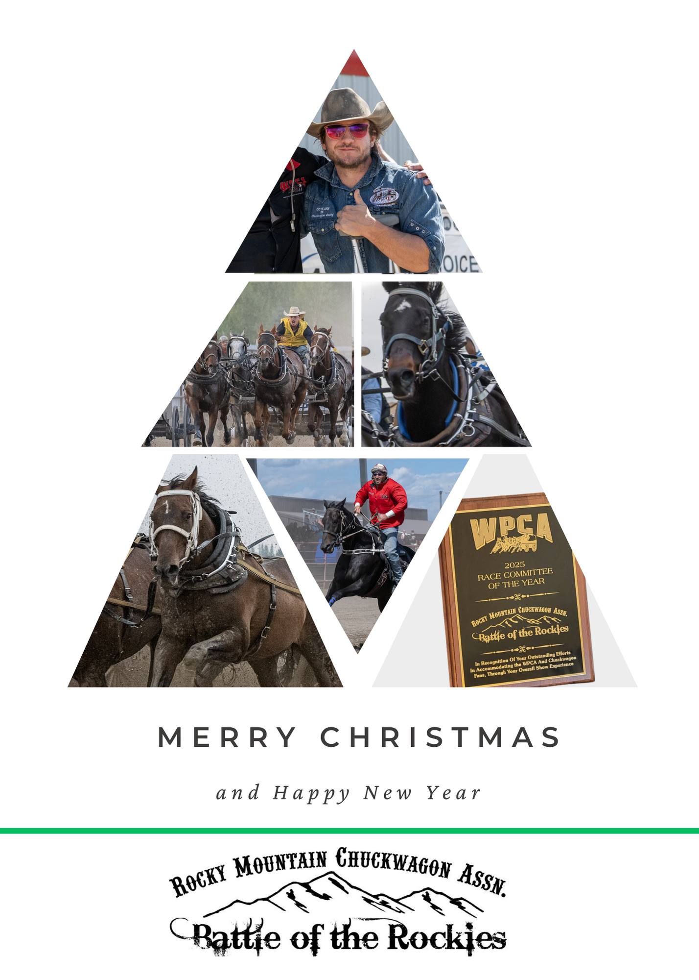 Merry Christmas and Happy New Year to all our fans, sponsors, competitors, volunteers and equine athletes from the RMCA. We can't wait to see you in August at the races.